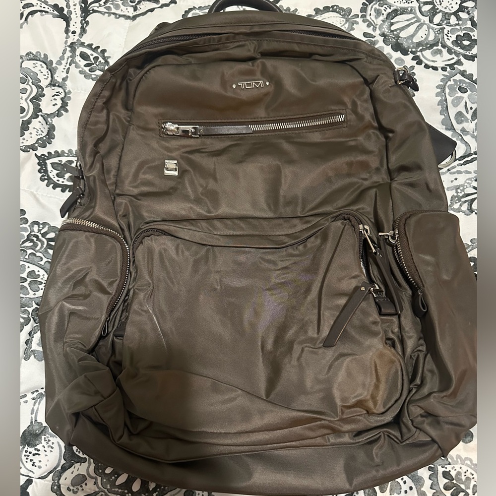 TUMI olive color Nylon Backpack